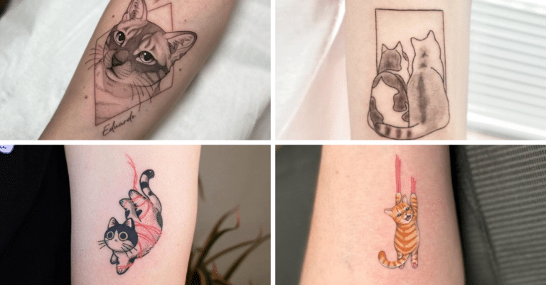 20 idées de tatouage de chat pour célébrer votre ami(e) à fourrure
