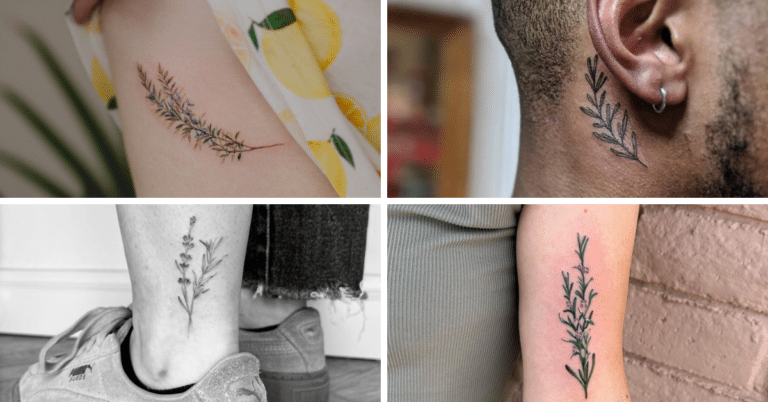 20 tatuagens de alecrim que pode gravar na sua pele para sempre