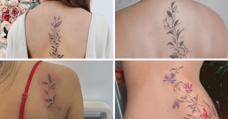 22 idee complesse per il vostro tatuaggio della schiena con la vite