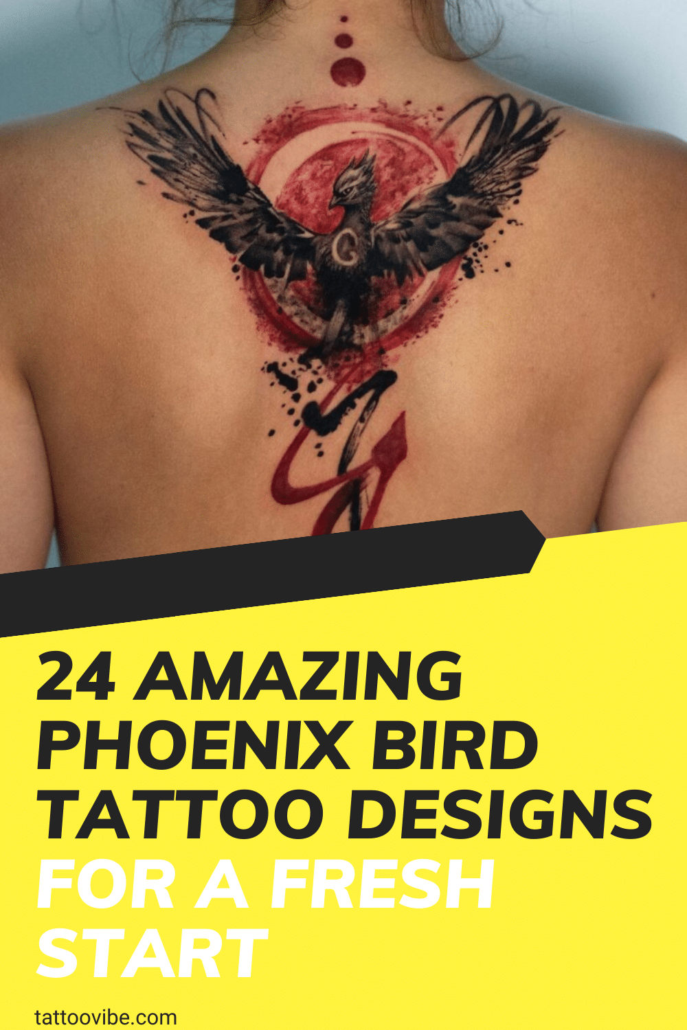 24 étonnants motifs de tatouage d'oiseau phénix pour un nouveau départ