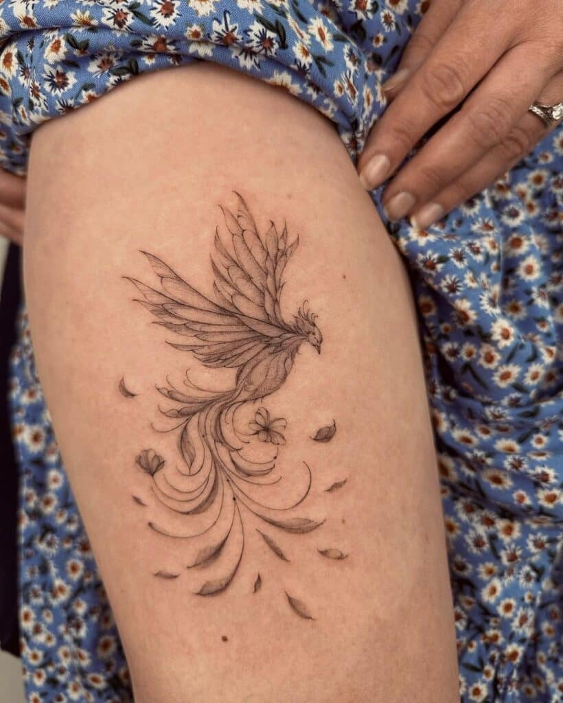 24 increíbles diseños de tatuajes de aves Phoenix para un nuevo comienzo
