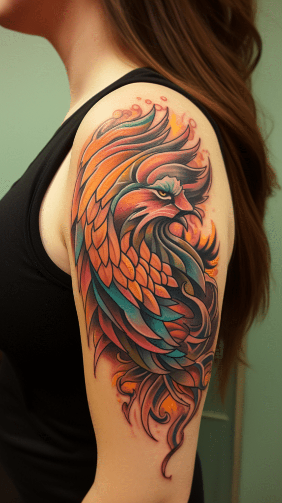 24 Erstaunliche Phoenix Vogel Tattoo Designs für einen Neuanfang