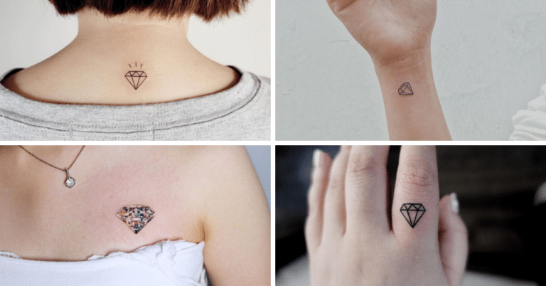 24 magníficos tatuajes de diamantes pequeños