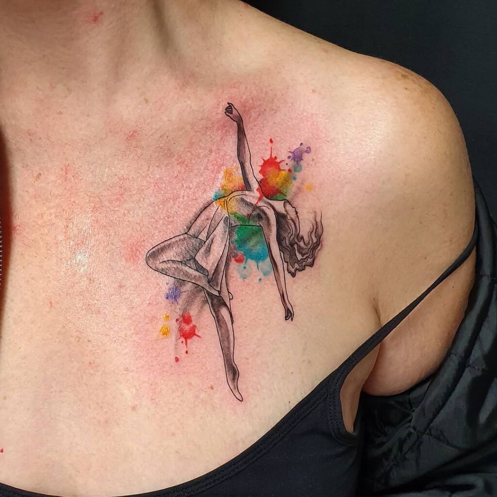 25 Desenhos de tatuagens de dança decadentes que são verdadeiras obras de arte
