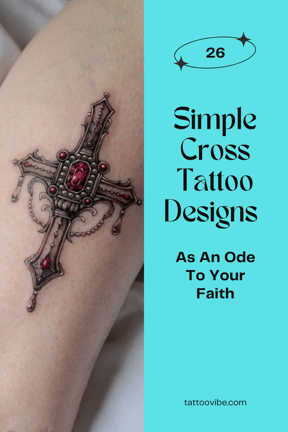26 Tatouages de croix simples comme ode à votre foi