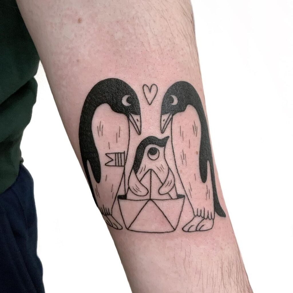 30 Pinguin Tattoo Ideen, die ungewöhnlich liebenswert sind