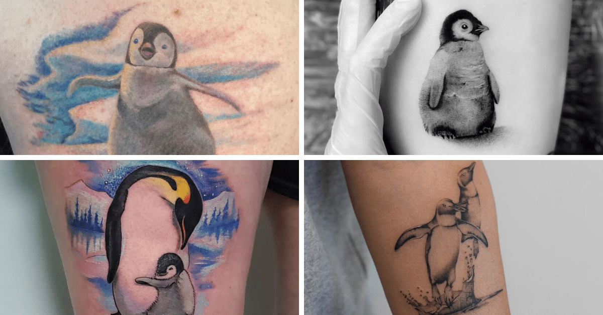 30 ideas de tatuajes de pingüinos inusualmente adorables