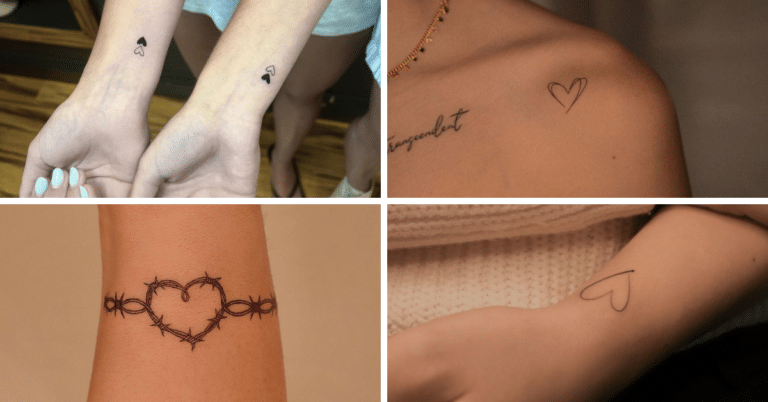 Du plus simple au plus affirmé, 24 tatouages en forme de cœur pour toutes les esthétiques