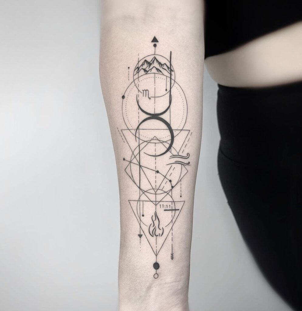 Disegni di tatuaggi geometrici: 25 esempi accattivanti