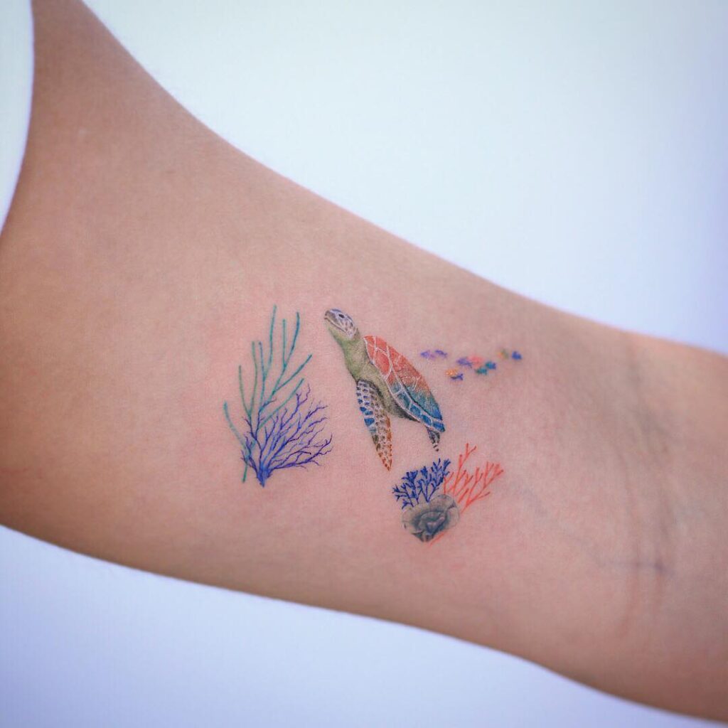 23 inmaculados tatuajes de coral para los amantes de las profundidades marinas