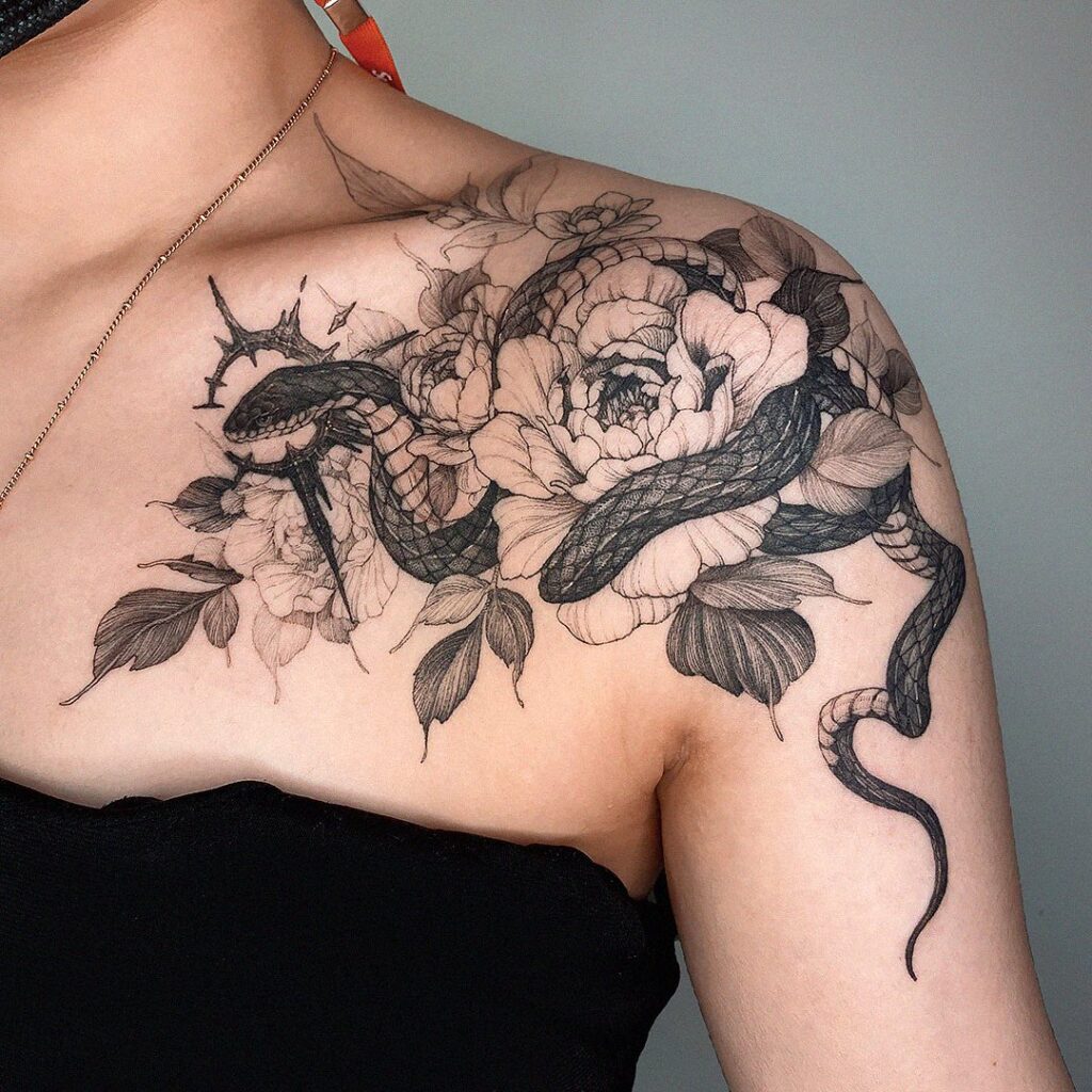 24 ideas de tatuajes en el hombro para valientes y poderosos