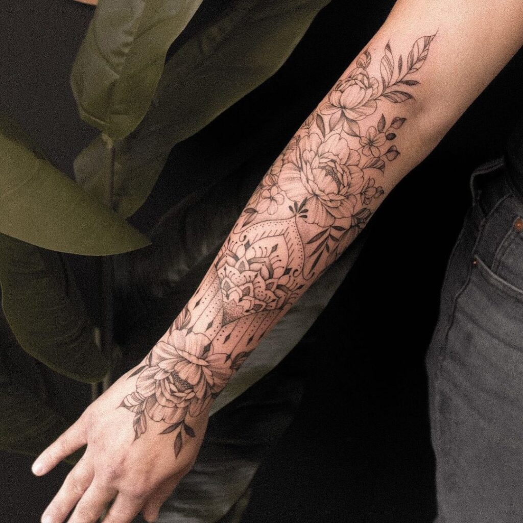 Flower Half Sleeve Tattoo Forearm | Best Flower Site