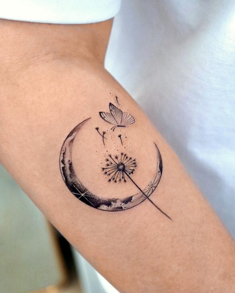 27 idées de tatouage sur la lune pour représenter la magie qui est en vous