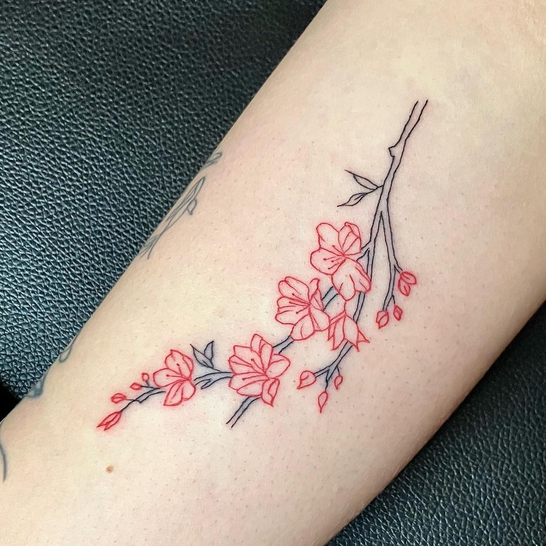 24 Cherry Blossom Tattoos For The Fragile Beauty Of Nature