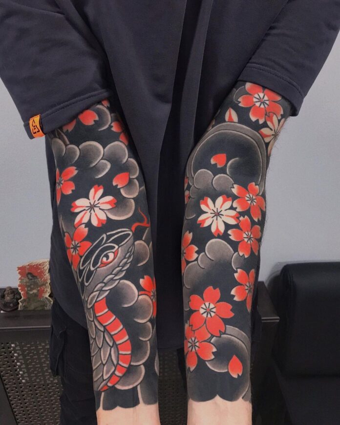 24 Cherry Blossom Tattoos For The Fragile Beauty Of Nature