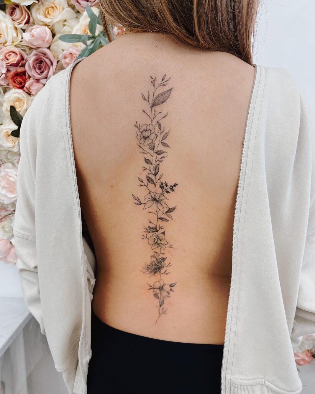 22 Intricate Ideas For Your Vine Back Tattoo