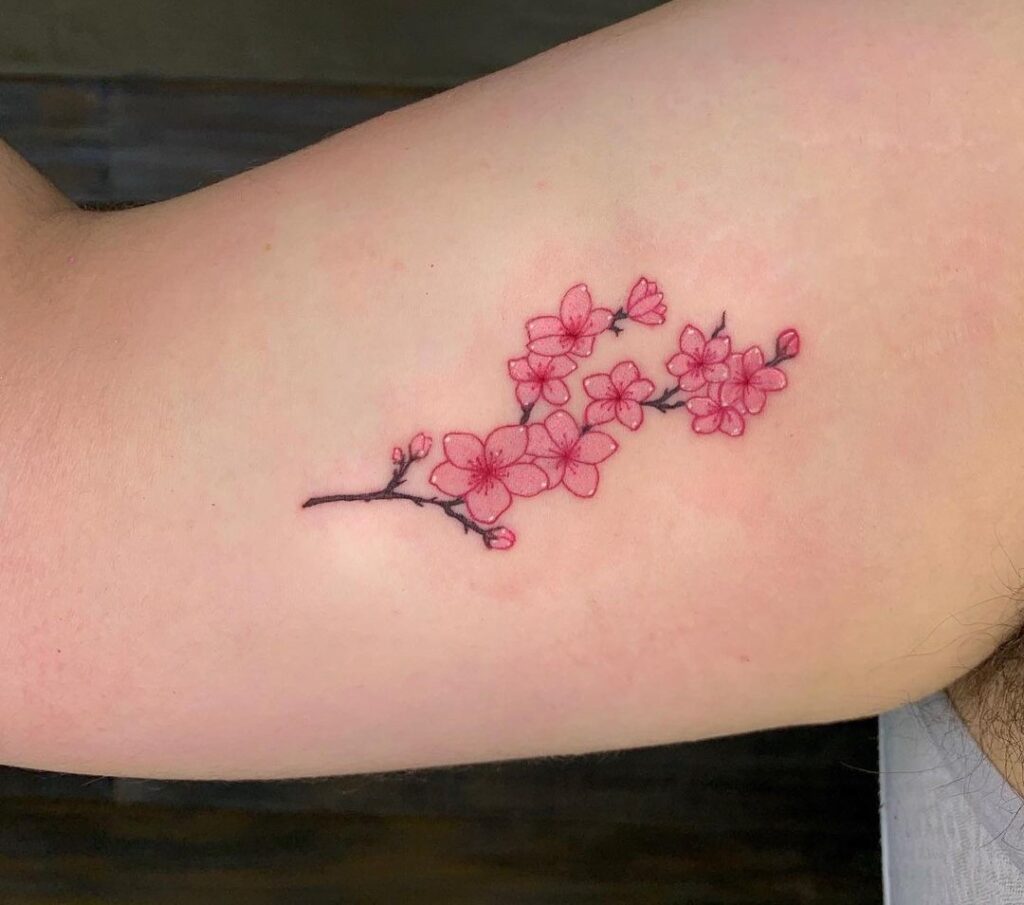 24 tatuajes de cerezos en flor para la frágil belleza de la naturaleza