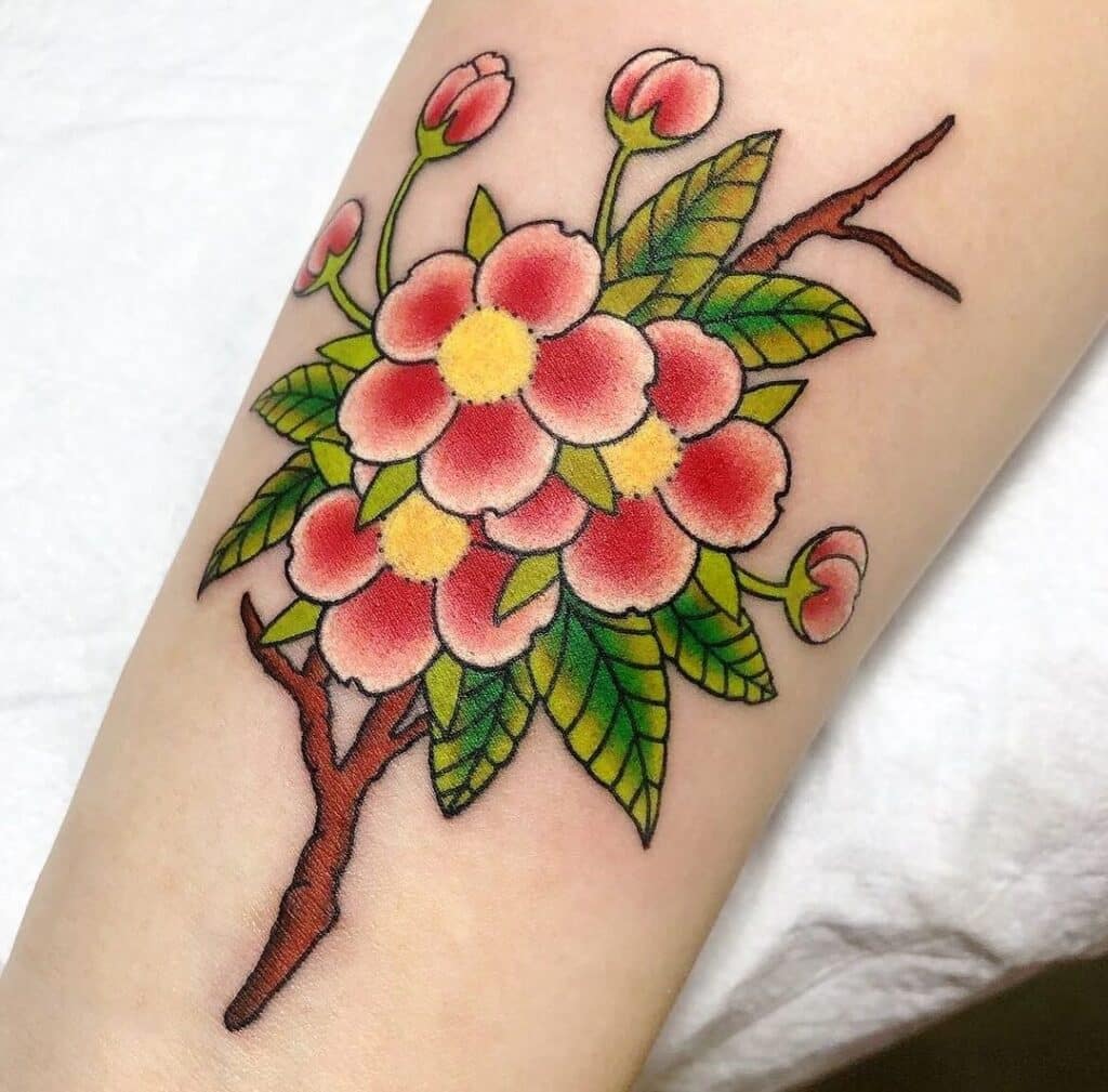 24 tatuaggi con fiori di ciliegio per la fragile bellezza della natura