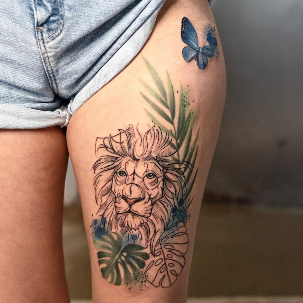 20 ideas de tatuajes de leones para recordarte lo fuerte que eres