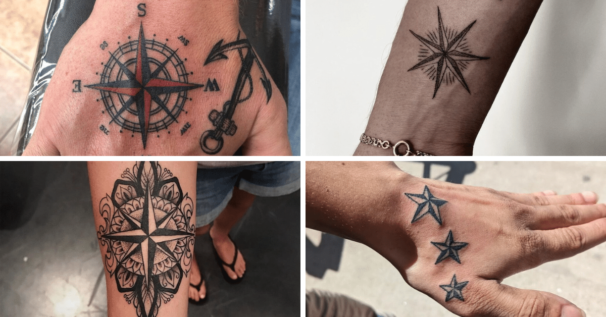 20 ideas de tatuajes de estrellas náuticas para marineros