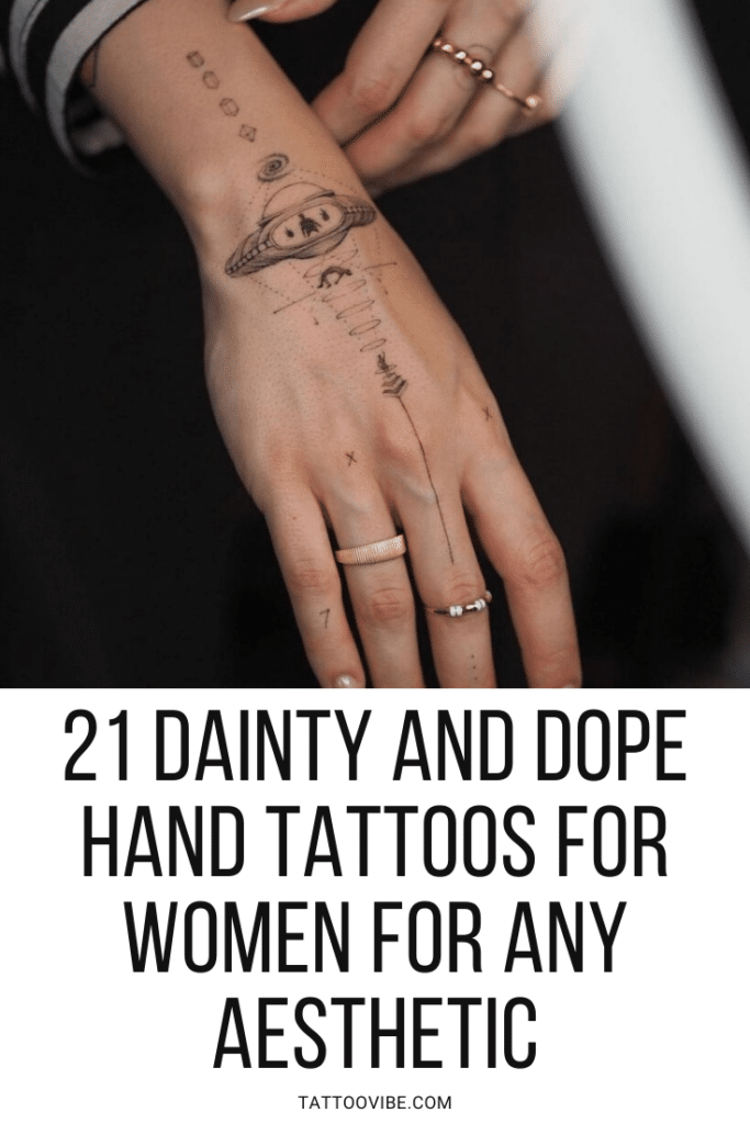 21 Dainty And Dope Hand Tattoos For Women For Any Aesthetic