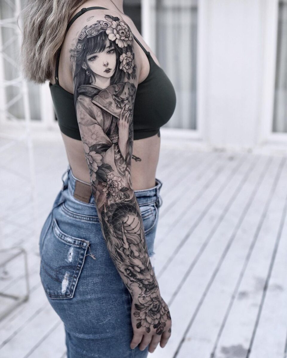21 Tattoo Sleeves For Women From Feminine To Edgy