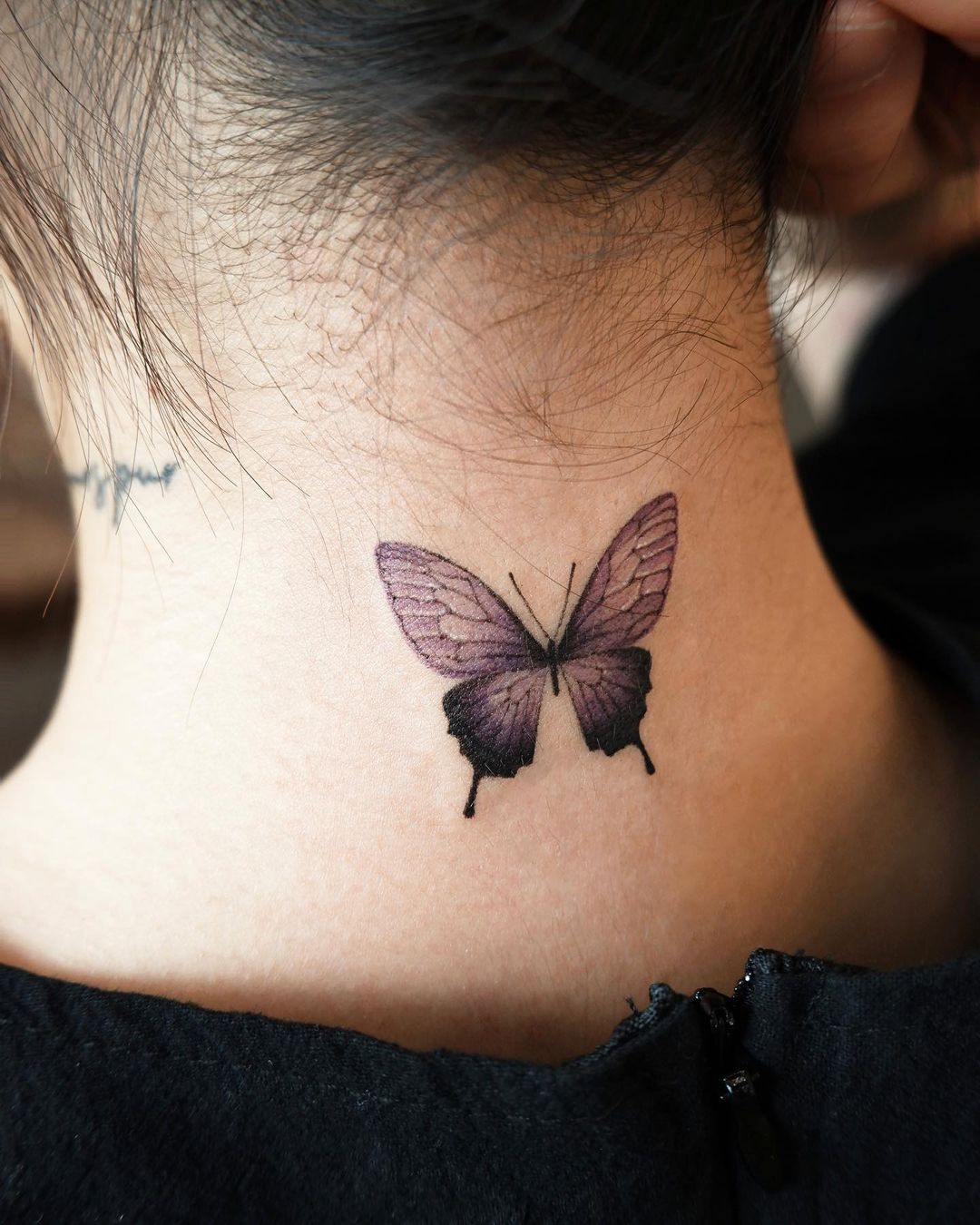 22 Butterfly Neck Tattoos That Prove The Power Of Simplicity