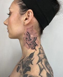 22 Butterfly Neck Tattoos That Prove The Power Of Simplicity