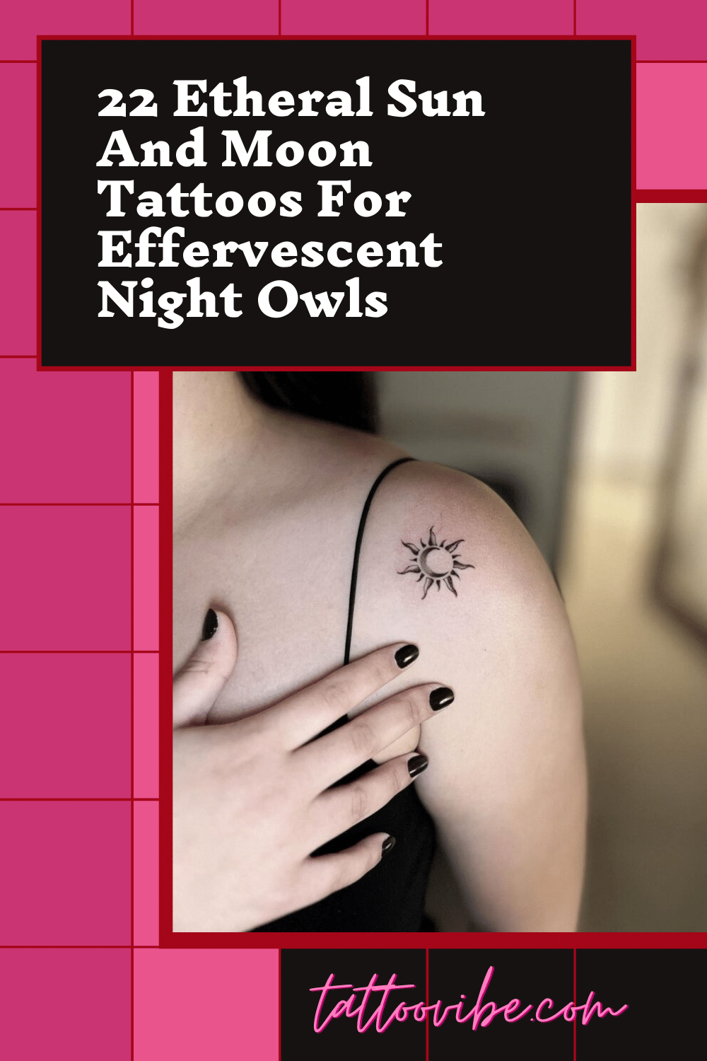 22 Etheral Sun And Moon Tattoos For Effervescent Night Owls