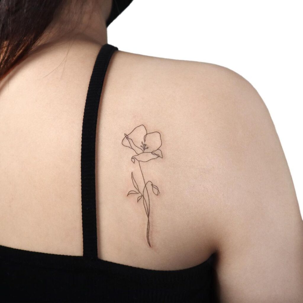 22 lindas tatuagens de flores de papoula que não conseguimos parar de olhar