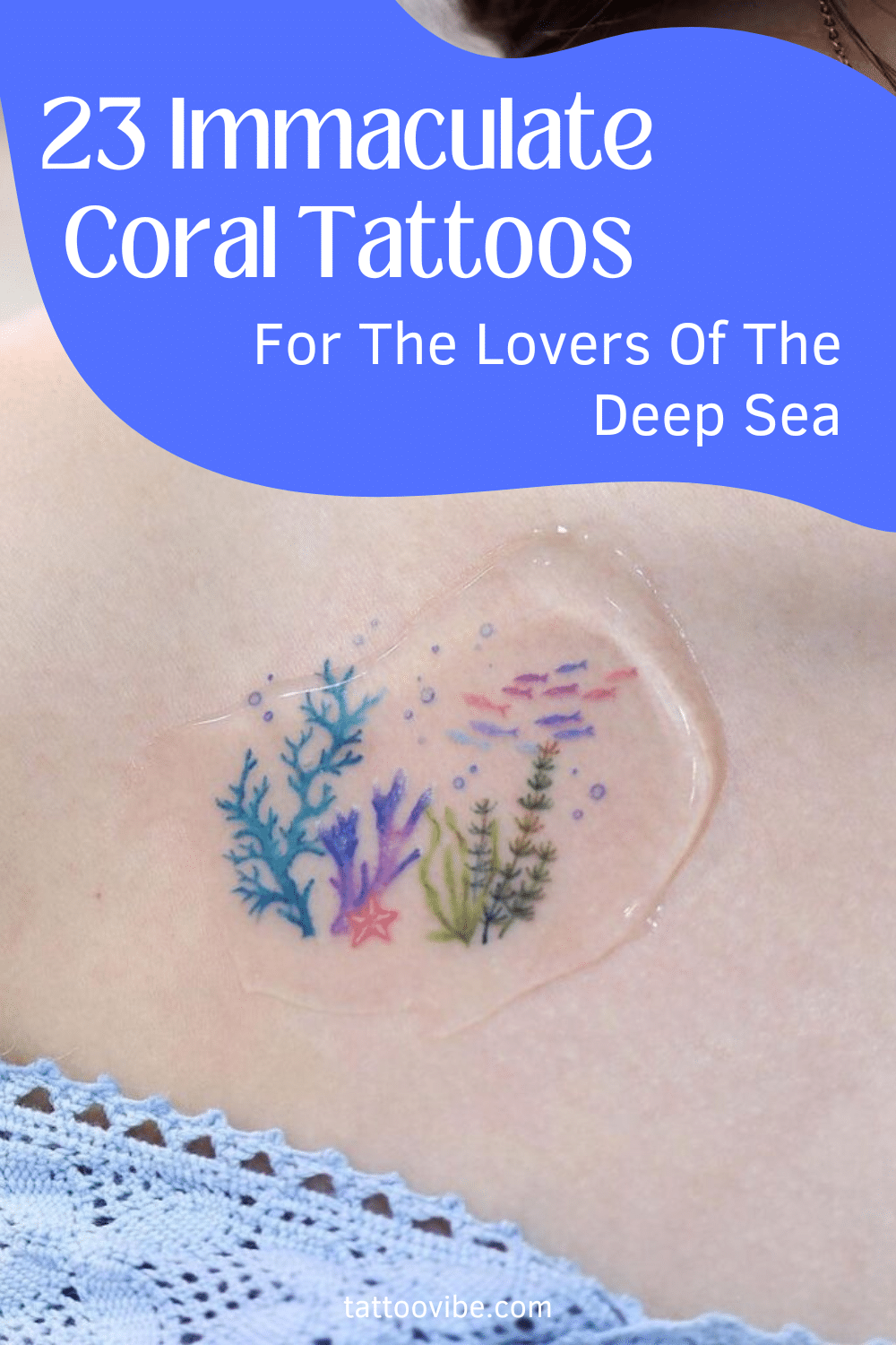 23 Tatuagens de coral imaculadas para os amantes das profundezas do mar