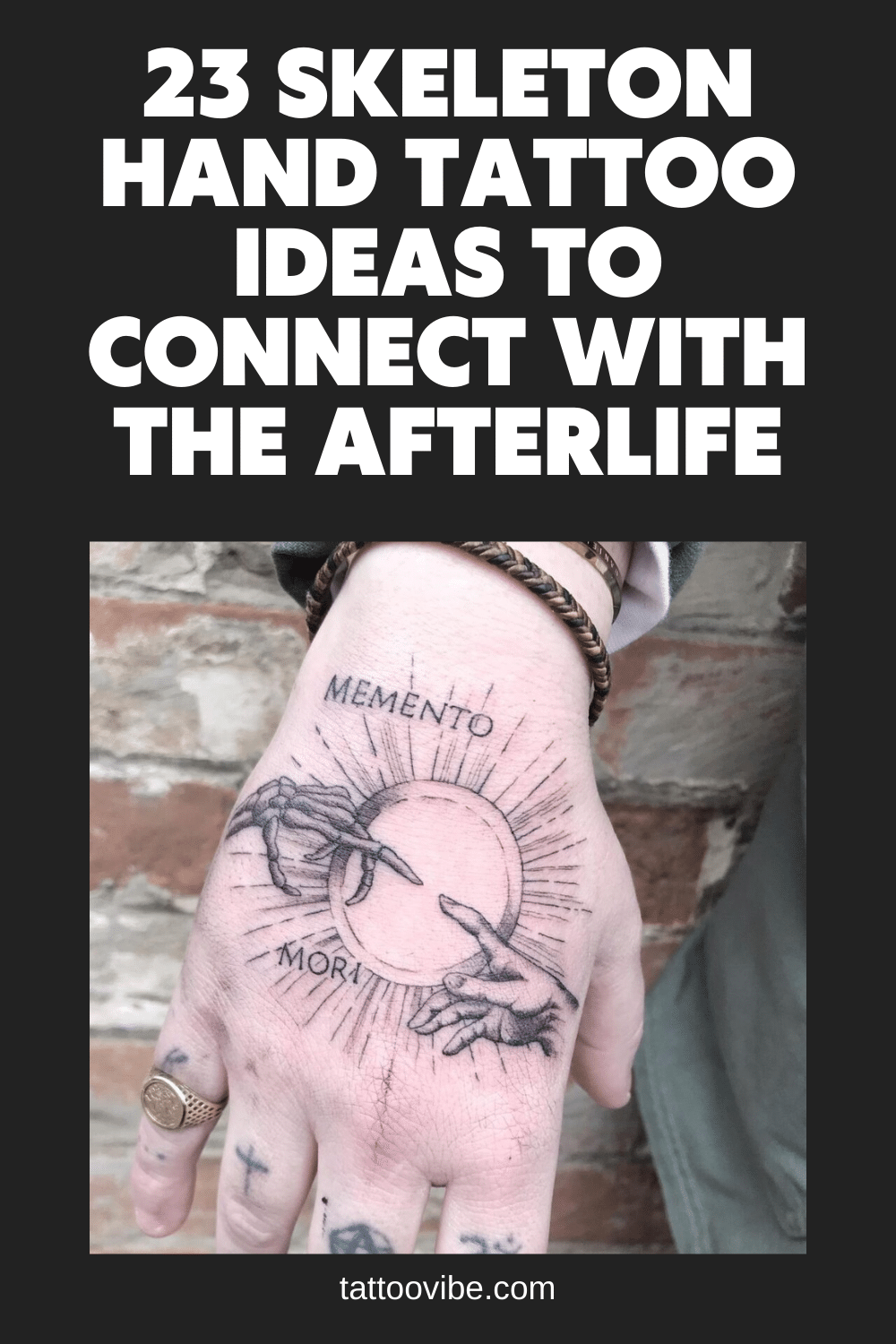 23 ideas de tatuajes de esqueletos en la mano para conectar con el más allá