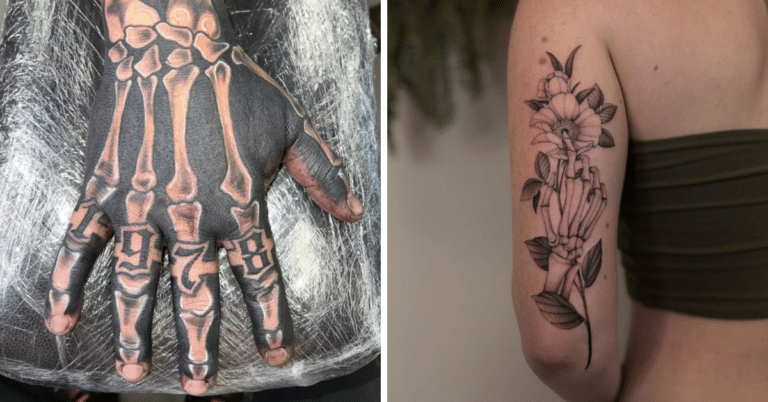 23 Skeleton Hand Tattoo Ideas To Connect With The Afterlife