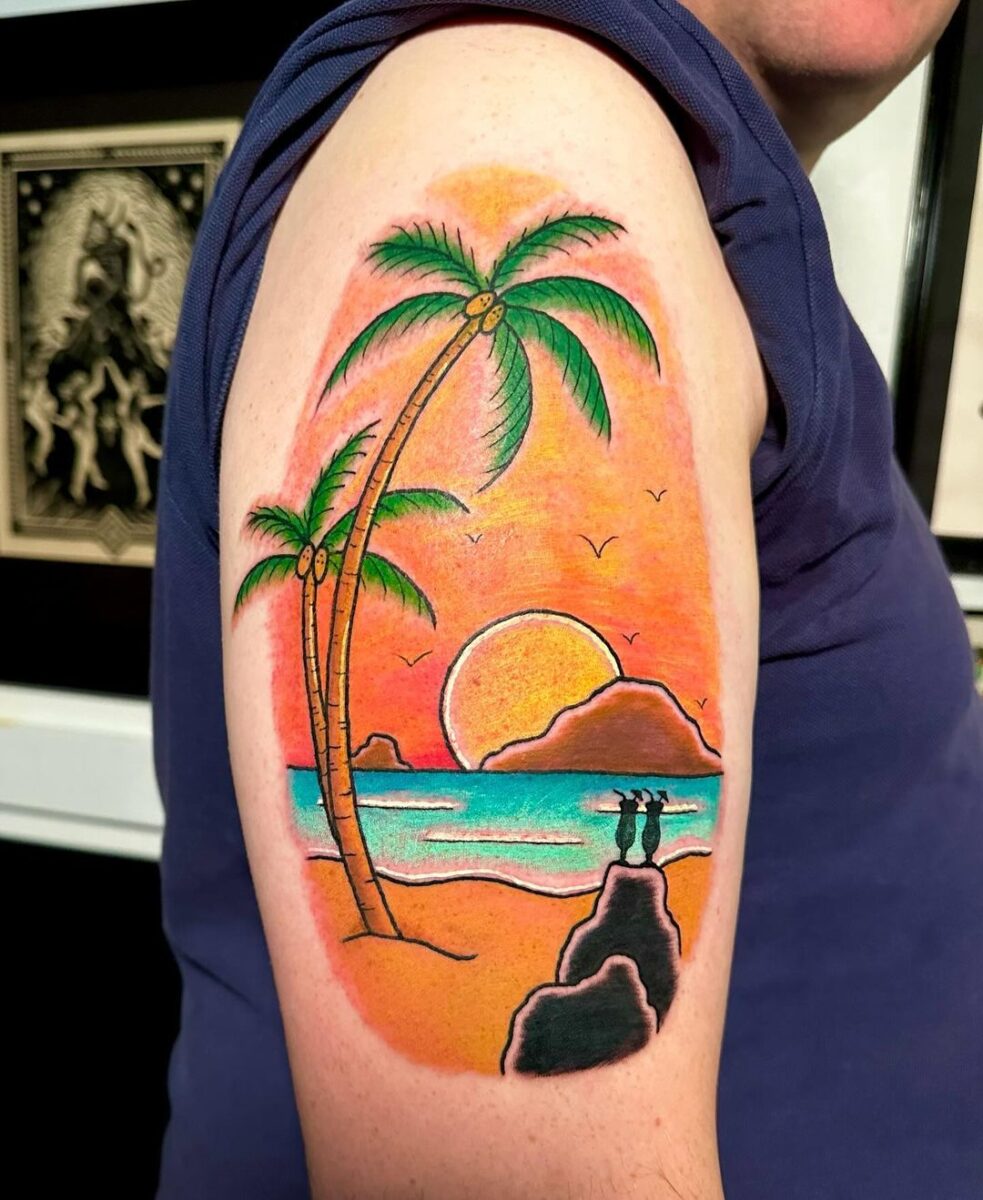 23 Sunset Tattoo Ideas For All The Nature Lovers Out There