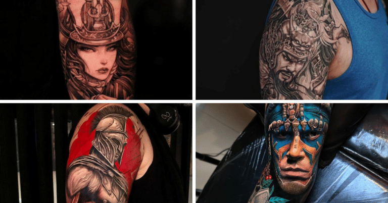 23 Warrior Tattoo Sleeve Ideas To Cope With Hardships