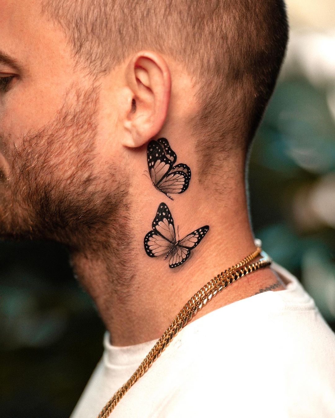 24 Creative And Cool Butterfly Tattoo Behind The Ear Ideas