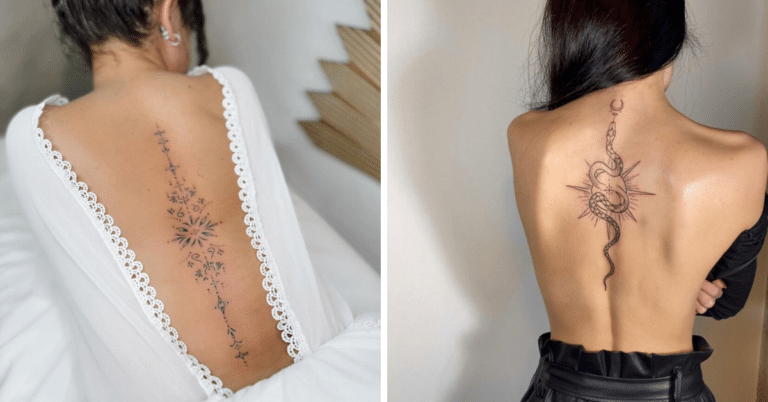 24 tatouages mignons sur la colonne vertébrale qui sont "incroyablement" à la mode