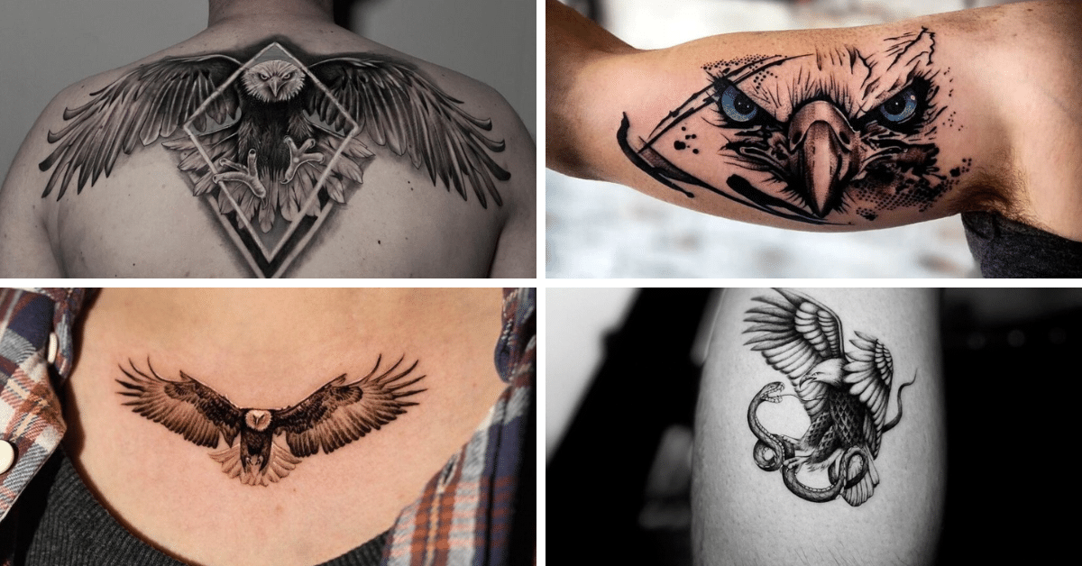 24 ejemplos de tatuajes de águilas para expresar tu alma libre