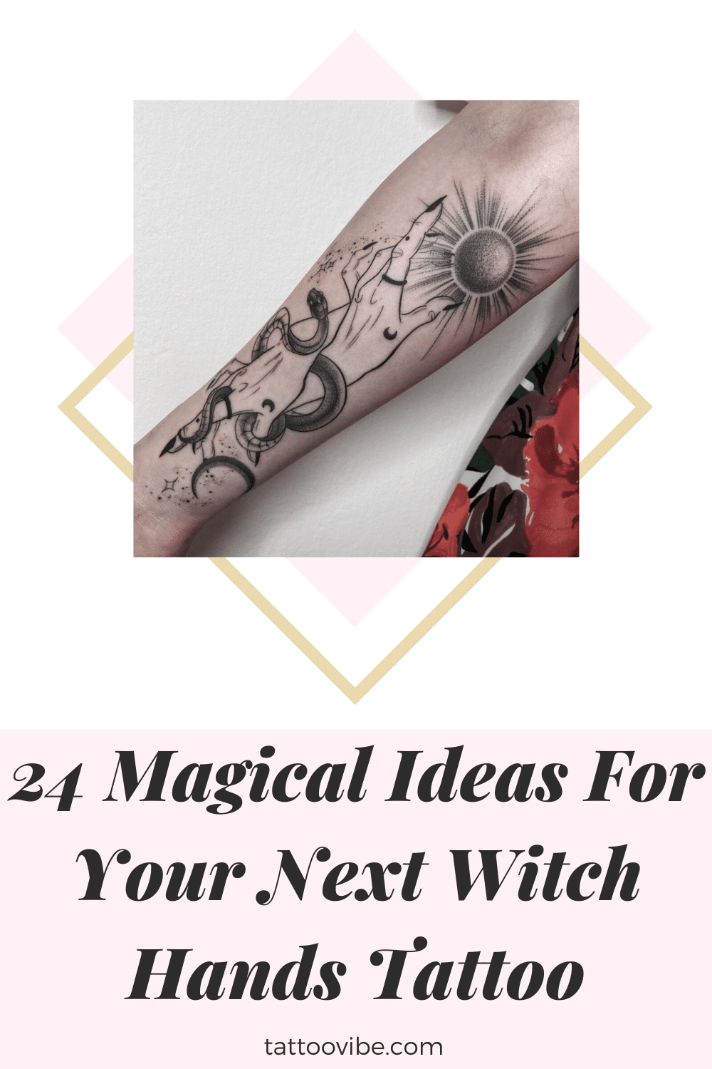 24 ideas mágicas para tu próximo tatuaje de manos de bruja