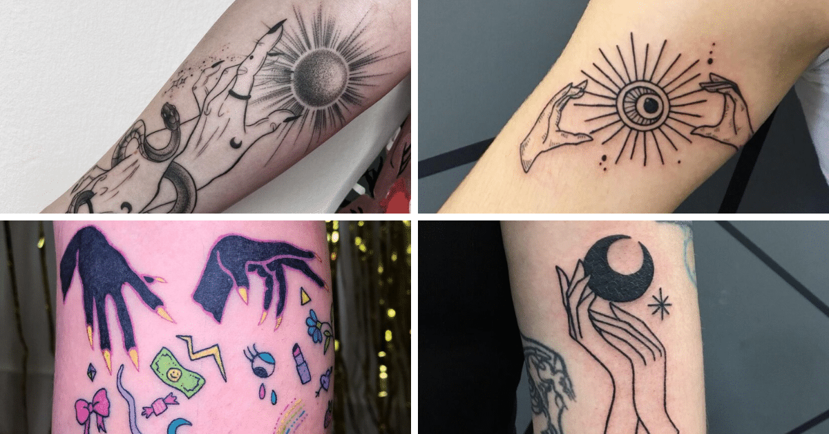 24 idées magiques pour votre prochain tatouage de mains de sorcière