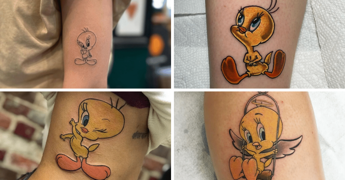 24 idées de tatouage de l'oiseau Tweety pour commémorer votre enfance