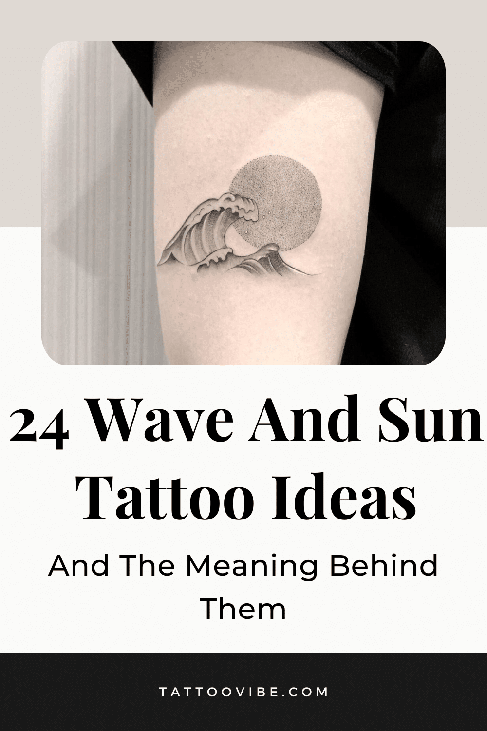 24 ideas de tatuajes de olas y sol y su significado