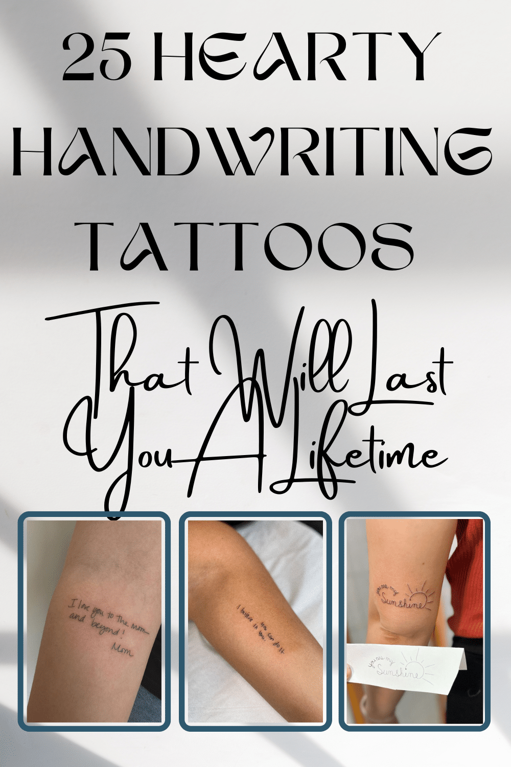 25 tatouages d'écriture manuscrite qui dureront toute une vie