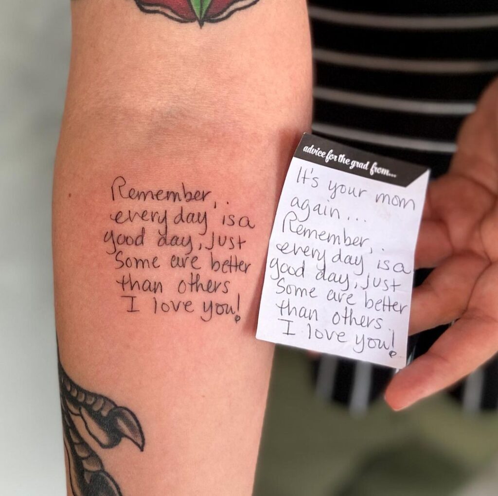 25 Hearty Handwriting Tattoos That Will Last You A Lifetime