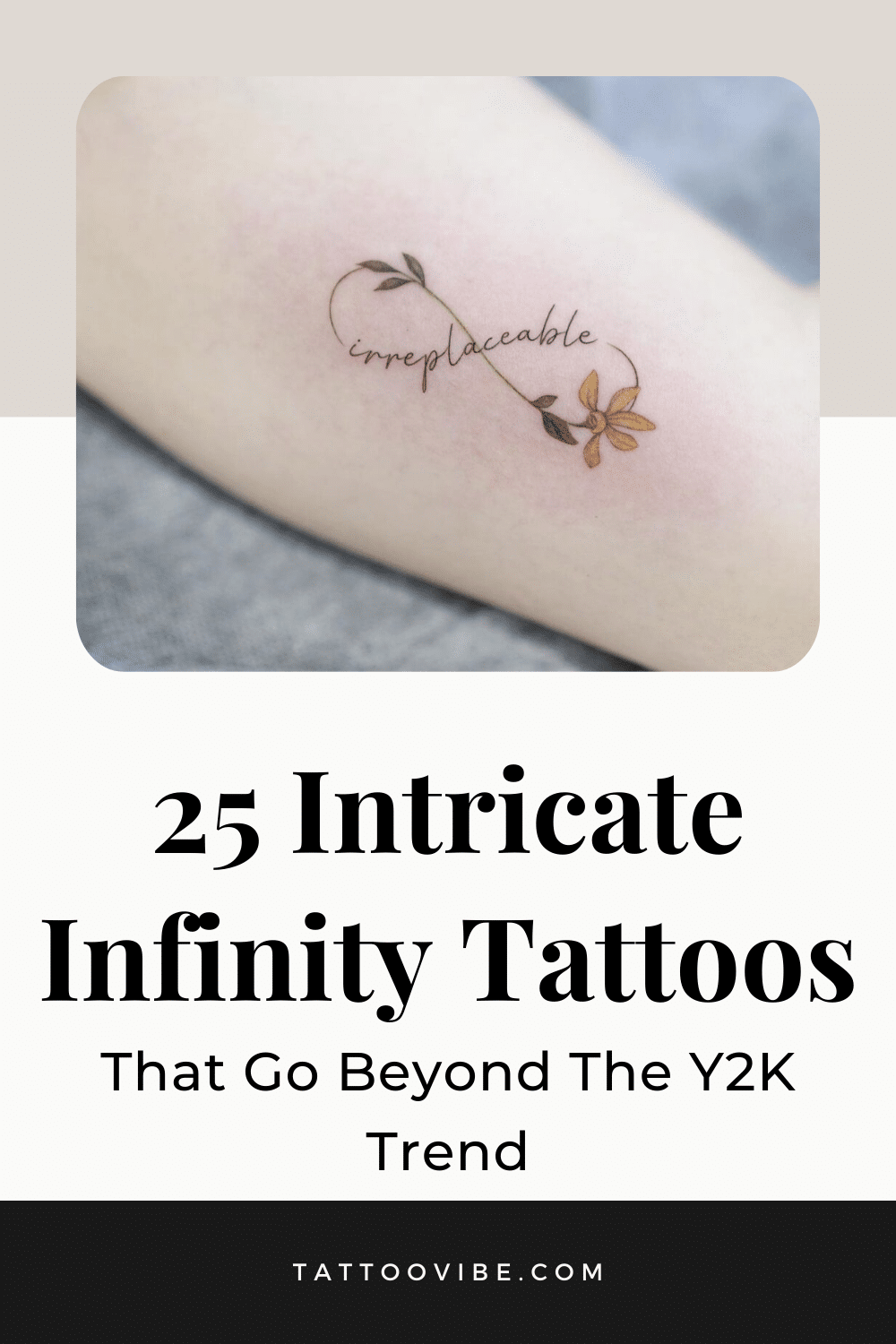 25 tatuagens de infinito intrincadas que vão além da tendência Y2K