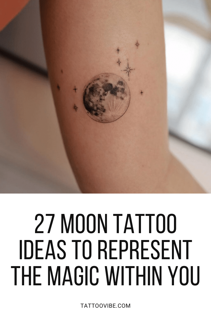 27 idee di tatuaggio della luna per rappresentare la magia che c'è in te