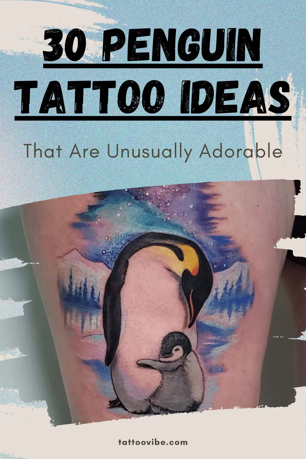 30 ideias de tatuagens de pinguins que são invulgarmente adoráveis