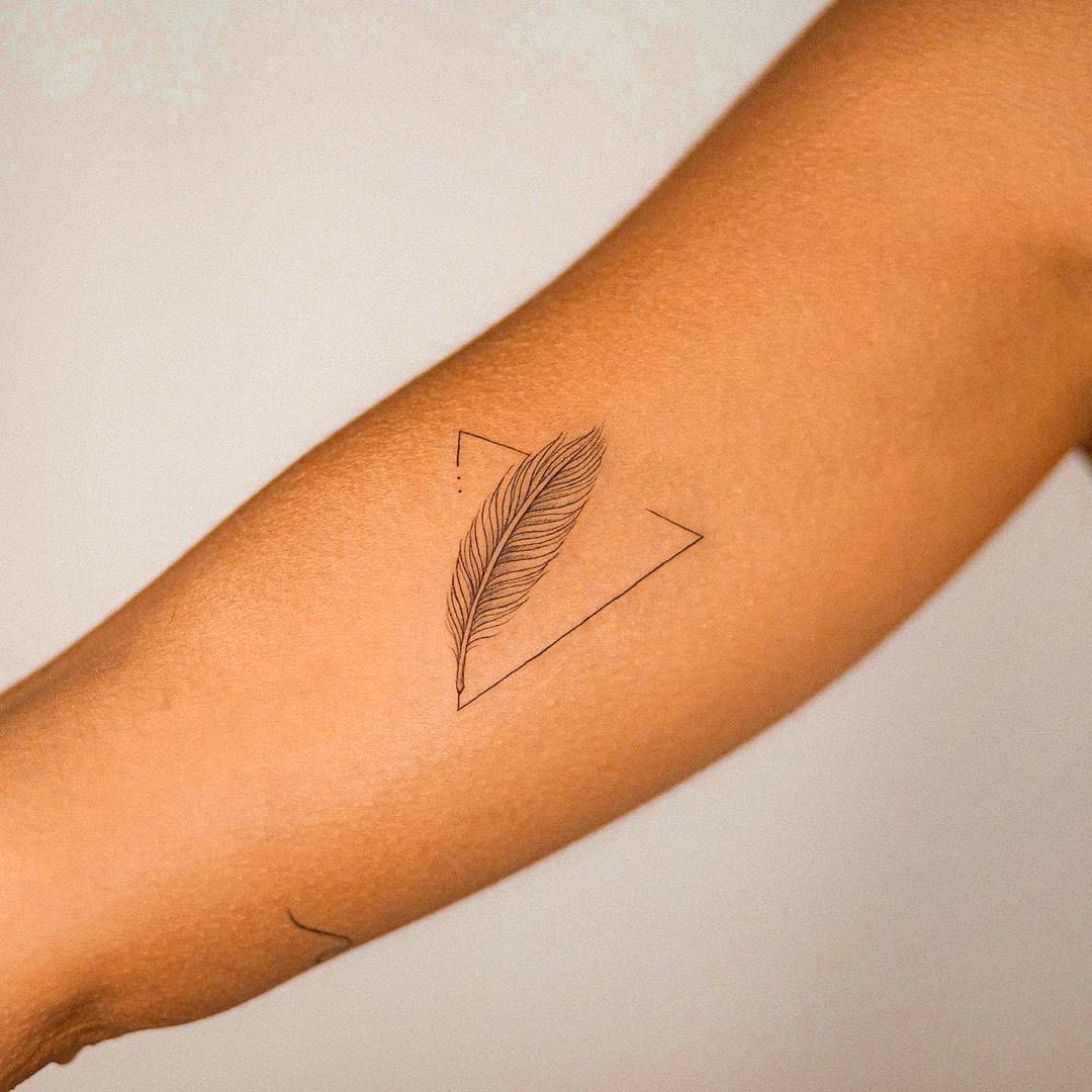 Simple And Symbolic, 24 Feather Tattoo Ideas To Inspire You