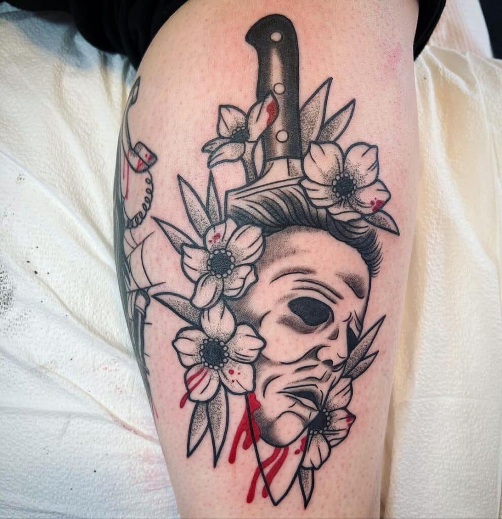 28 espeluznantes ideas de tatuajes de películas de terror para los amantes del gore 