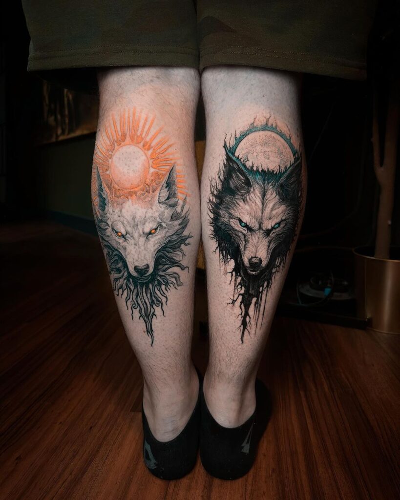 23 tatuajes de lobos para hombres y su fuerte devoción